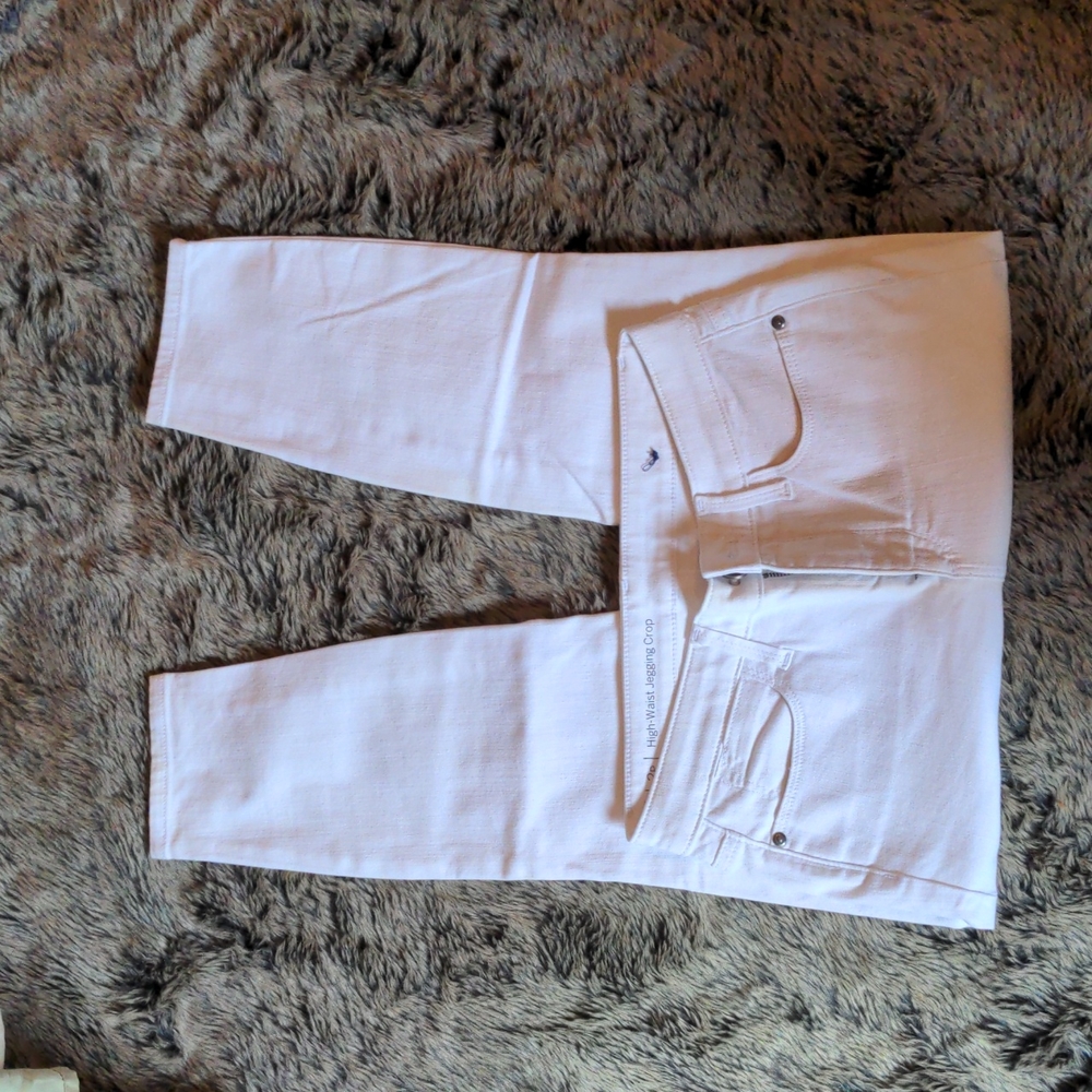 Talbots White Flawless High Waisted Jegging Crop P1